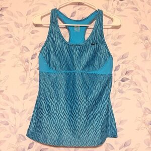 Nike Women's blue black bra top Size Medium Sport Top